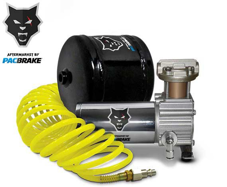 Pacbrake Premium Large Single Air Horn Kit w/Air Horn Kit (Hp10234) And Onboard Air Kit (Hp10163)