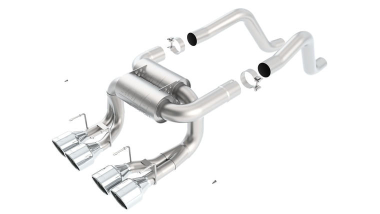 Borla Single 3" Into Muffler, Dual 2" Out Axle-Back Exhaust C6 Corvette Z06/ C6 Corvette Zr1 2006-2013 Axle-Back Exhaust Atak