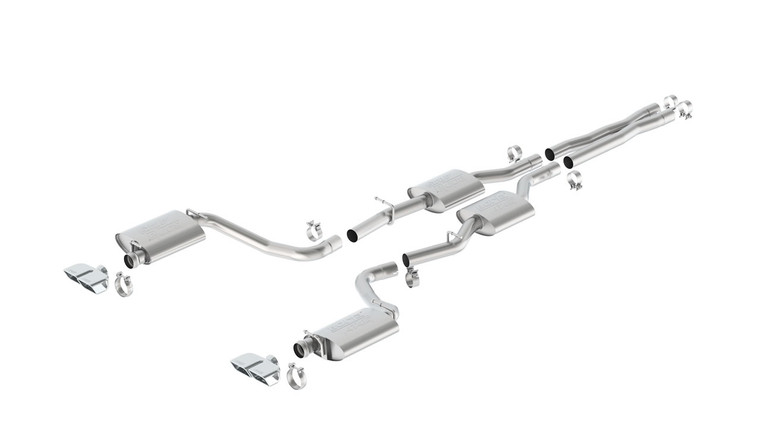 Borla 3" Split Into Two 2.25" Cat-Back Exhaust Challenger R/T 2015-2022 Cat-Back Exhaust Atak