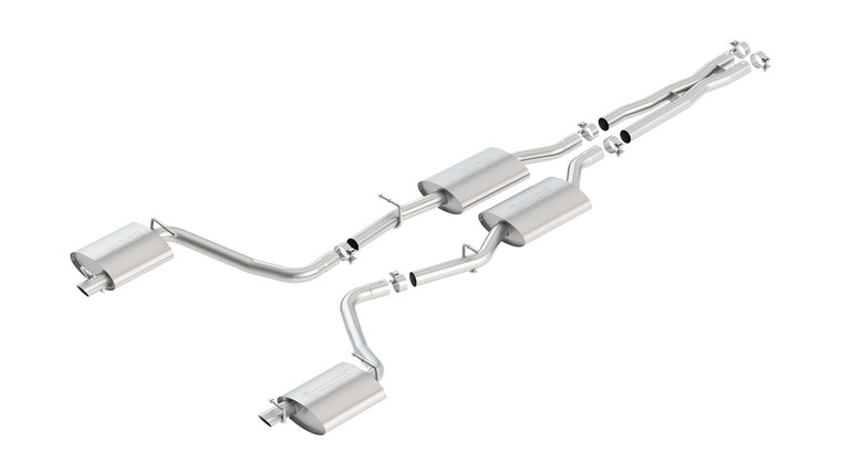 Borla 2.25" Cat-Back Exhaust Challenger Sxt/ Gt V6 2015-2022 Cat-Back Exhaust S-Type