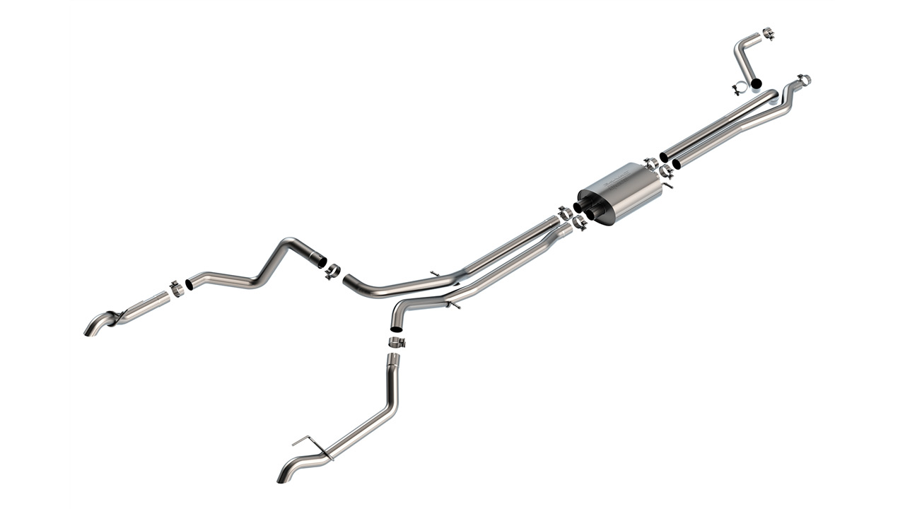 Borla S-Type Cat-Back Exhaust System 2022-2023 Chevrolet Silverado 1500  ZR2/ GMC Sierra 1500 AT4X 6.2L V8 Auto Trans 4WD Crew Cab w/ Short Bed  147.4