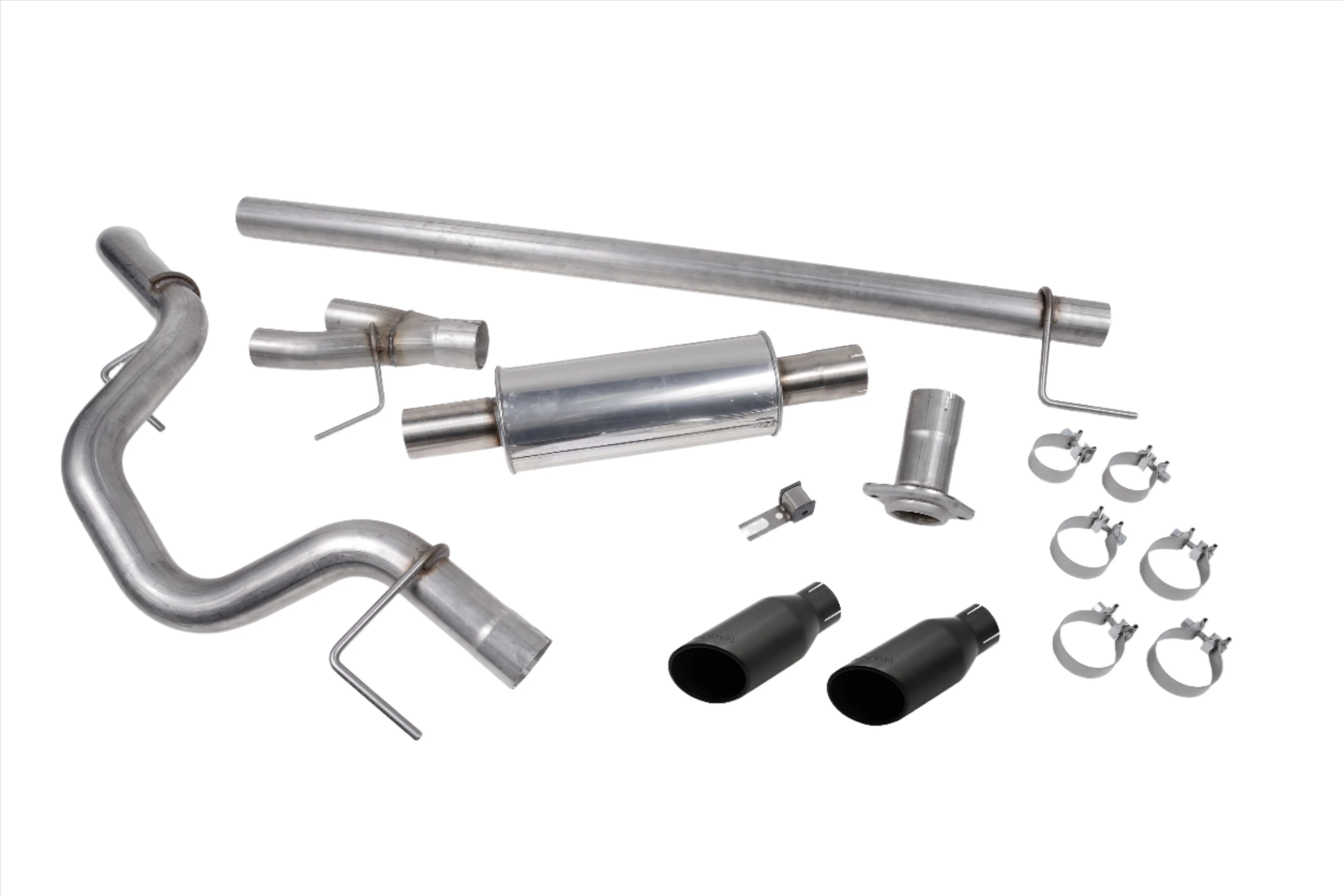 For 04-08 Ford F150 4.6L/5.4L V8 Dual 3.5 Burnt Tip S.S Catback