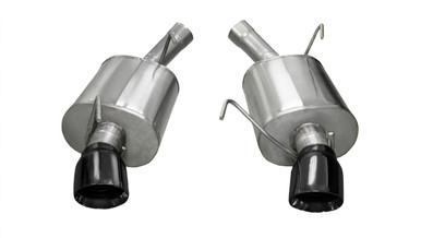 Corsa Dual Black-Tip Axle-Back Exhaust | 2005-2010 Ford Mustang GT/Shelby GT500 (14314BLK) main image 1