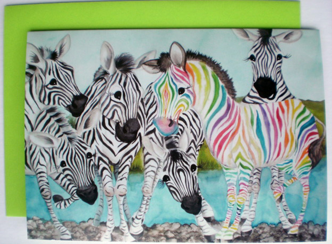 Rainbow Zebra canvas prints - TenStickers