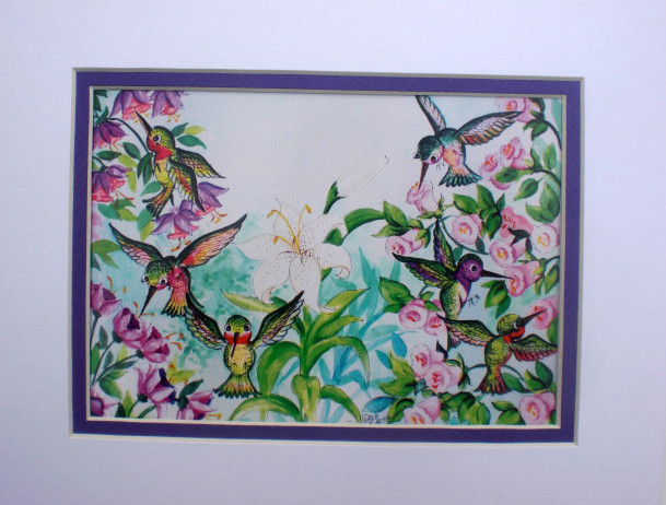 hummingbird designs and prints - Udderly Delightful Designs by