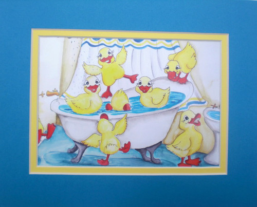 ducks in the tub print mat