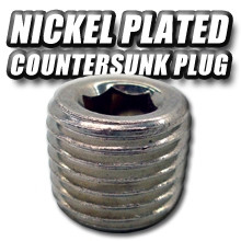 AIR RIDE Fittings Pipe Plugs Nickel Plated Countersunk Plug AVS