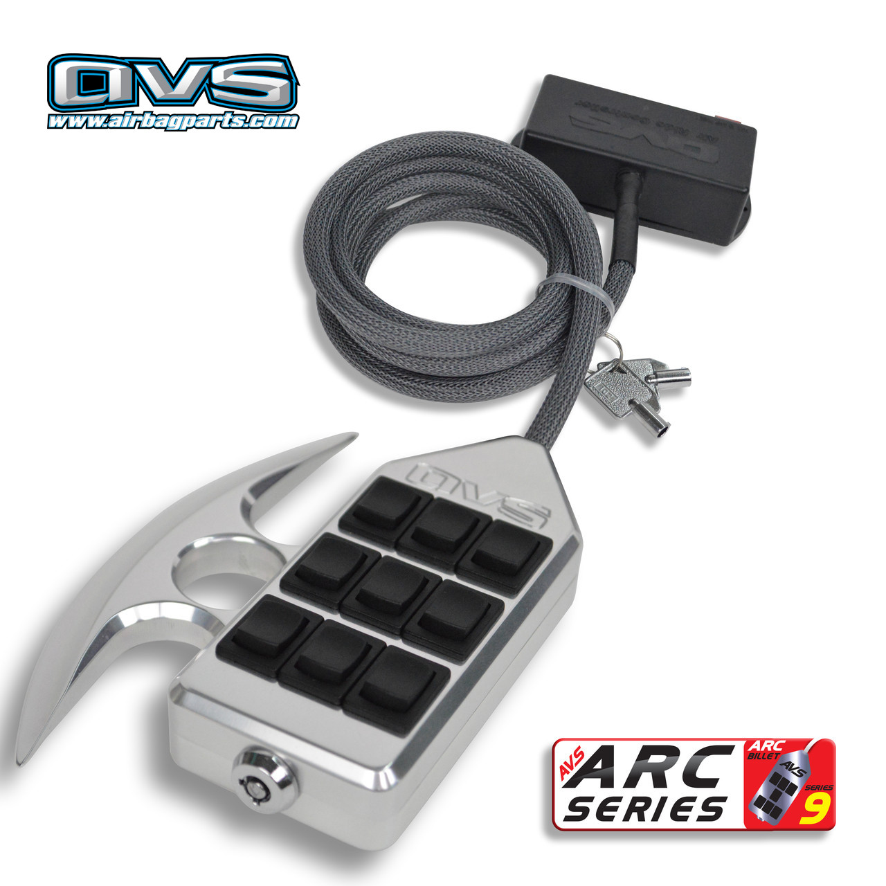 AVS SWITCH BOX- BILLET AXE 9-SWITCH SERIES (ROCKER) - AVS