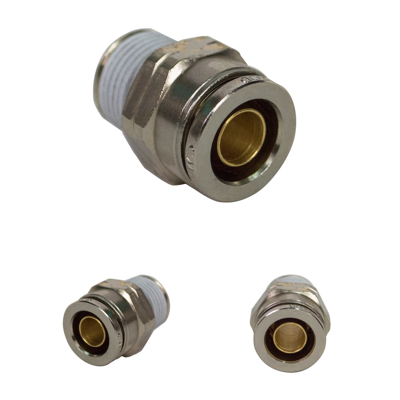 3/8" Tube O.D. X 1/2" Male NPT Brass Composite Push-In Connector, Air Line - Foto 12