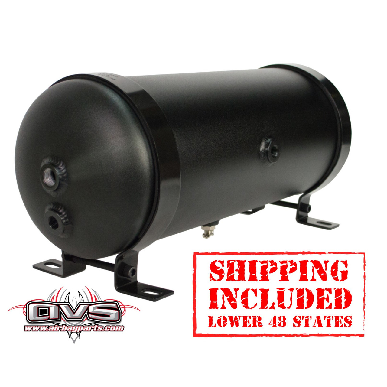AVS 3-GALLON ALUMINUM M.P.M. AIR TANK - BLACK - AVS