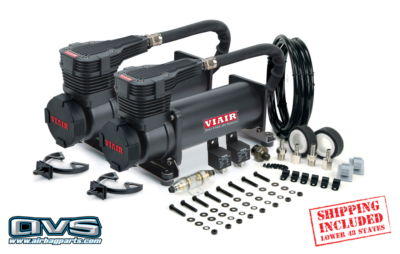 ハリウッドエアー VIAIR #485C STEALTH BLACK COMPRESSOR COMBO + FREE SHIPPING - AVS