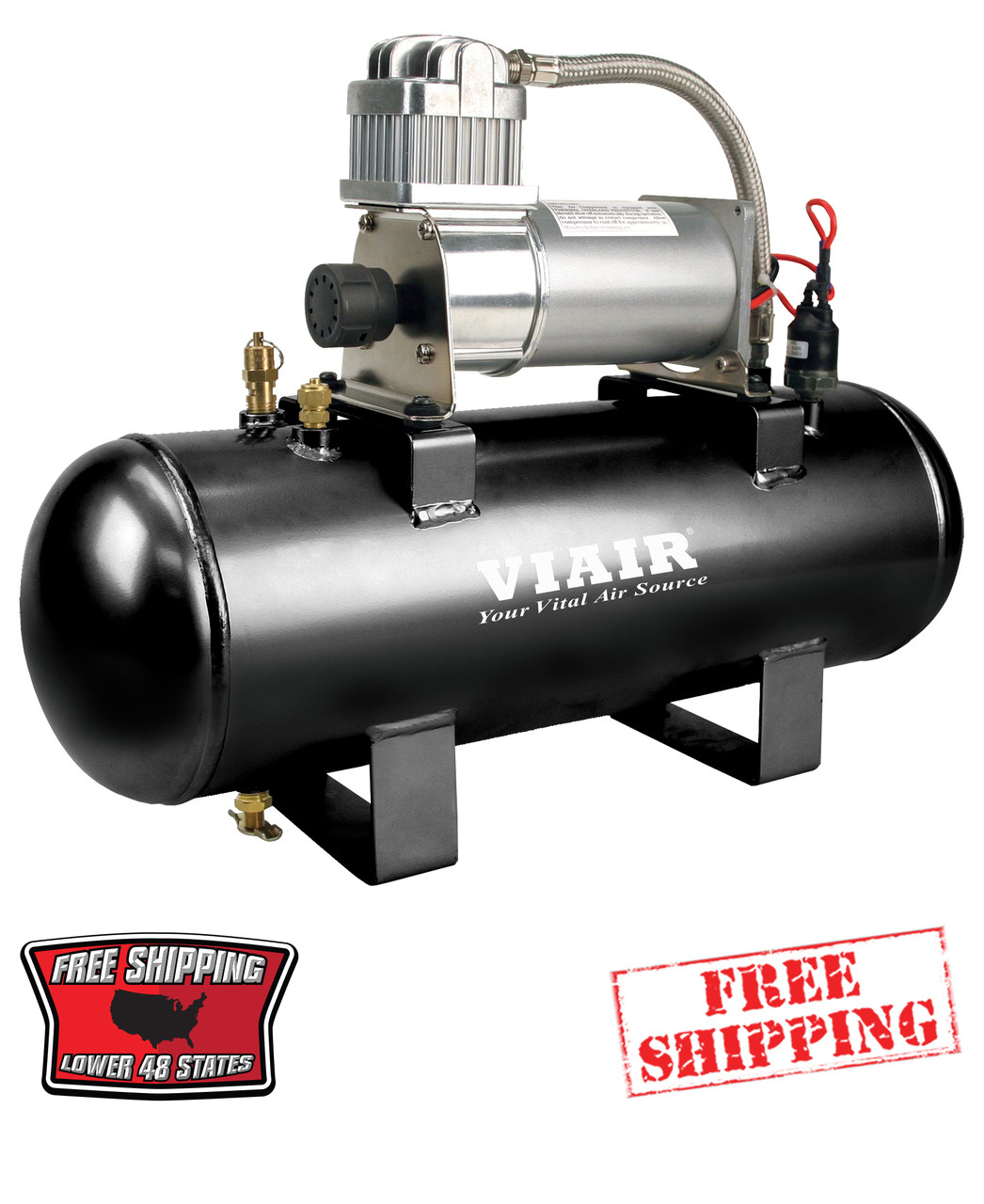 VIAIR 2 GALLON AIR SOURCE KIT HIGH FLOW TO 150psi (12v) - AVS