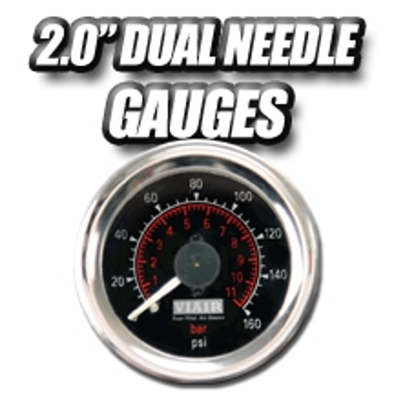 Viair Accessories Air Gauges In Dash Gauges 2.0" Dual Needle