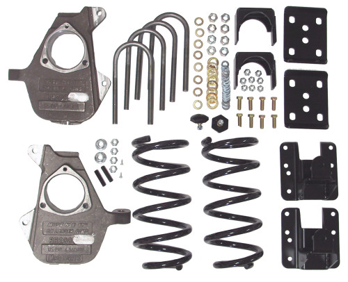 2007-13 Quad Silverado 3/5" Deluxe Drop Kit (Spindles, Coil Springs, Rear Hangers, Flip Kit, & Bump Stops) FREE SHIPPING