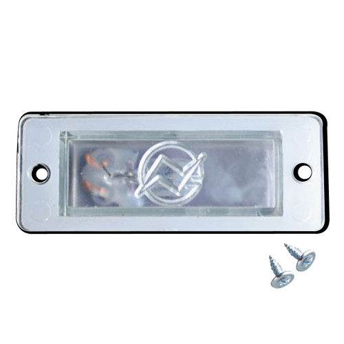 LICENSE PLATE BOX LIGHT REPLACEMENT WITH REGULAR BULB. CAN BE USED IN MANY OTHER APPLICATIONS.