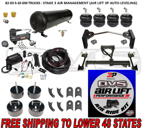 82-03 S-10 TRUCK - STAGE 3 AIR MANAGEMENT (AIRLIFT 3P AUTO-LEVELING) 82-03 S-10 TRUCK - STAGE 3 AIR MANAGEMENT (AIRLIFT 3P AUTO-LEVELING)