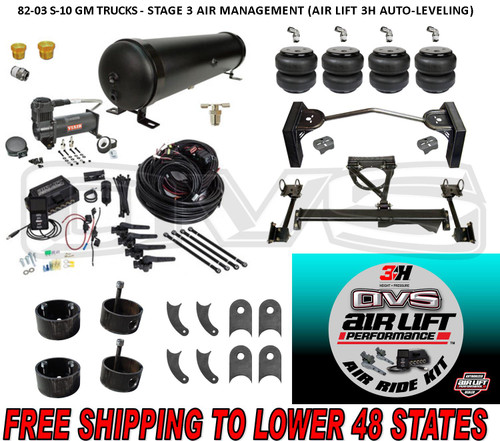 82-03 S-10 TRUCK - STAGE 3 AIR MANAGEMENT (AIRLIFT 3H AUTO-LEVELING) 82-03 S-10 TRUCK - STAGE 3 AIR MANAGEMENT (AIRLIFT 3H AUTO-LEVELING)