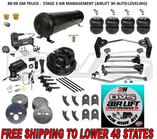 88-98 GM TRUCK -  STAGE 3 AIR MANAGEMENT (AIRLIFT 3H AUTO-LEVELING) 88-98 GM TRUCK -  STAGE 3 AIR MANAGEMENT (AIRLIFT 3H AUTO-LEVELING)
