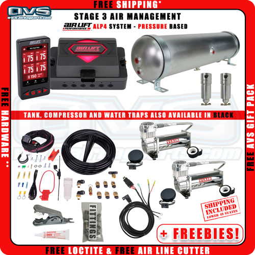STAGE 3 AIR MANAGEMENT KIT (AIRLIFT ALP4 SYSTEM -  3/8" AIR LINE)  **FREE*SHIP*+*FREE*GEAR**