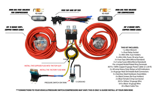 Dual Compressor Wiring Kit By Avs Free Shipping
