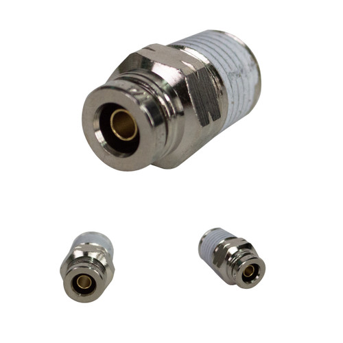 D.O.T.  1/4" x 1/4"  PUSH CONNECT  MALE STRAIGHT