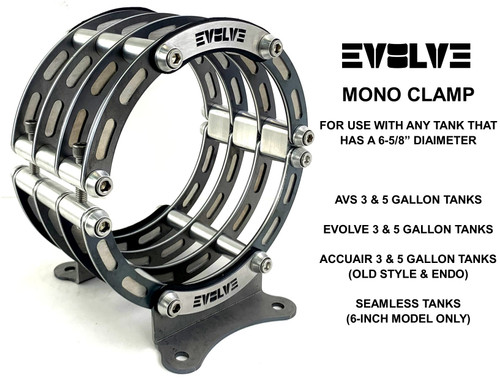 EVOLVE TANK MOUNT SYSTEM - MONO CLAMP - FREE SHIPPING 50 STATES EVOLVE TANK MOUNT SYSTEM - MONO CLAMP - FREE SHIPPING 50 STATES