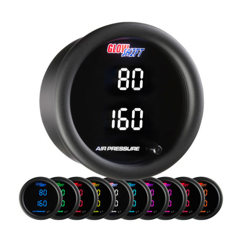 glow shift oil temp gauge between 180 and 220