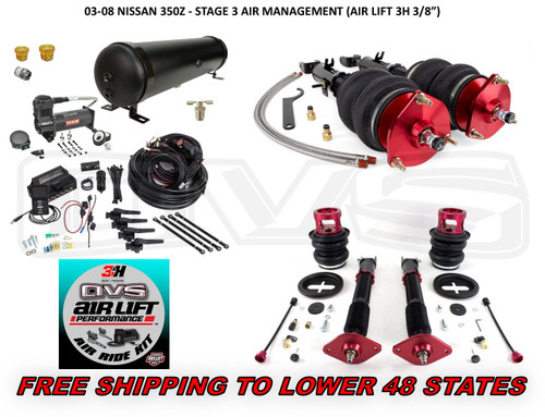 03-08 NISSAN 350Z  - STAGE 3 AIR MANAGEMENT (AIR LIFT 3H AUTO-LEVELING) 03-08 NISSAN 350Z  - STAGE 3 AIR MANAGEMENT (AIR LIFT 3H AUTO-LEVELING)