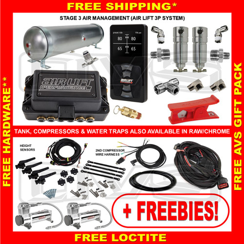 STAGE 3 AIR MANAGEMENT KIT (AIRLIFT 3H - 3/8" AIR LINE)  **FREE*SHIP*+*FREE*GEAR** STAGE 3 AIR MANAGEMENT KIT (AIRLIFT 3H - 3/8" AIR LINE)  **FREE*SHIP*+*FREE*GEAR**