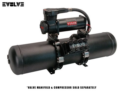 EVOLVE TANK BRACKET SYSTEM WITH TOP COMPRESSOR MOUNTS - 2 CLAMPS - POWDERCOATED FINISH