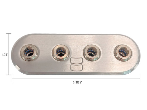 EVOLVE BILLET BULKHEAD UNION PLATE FOR SIX 3/8” LINES W/FITTINGS - AVS