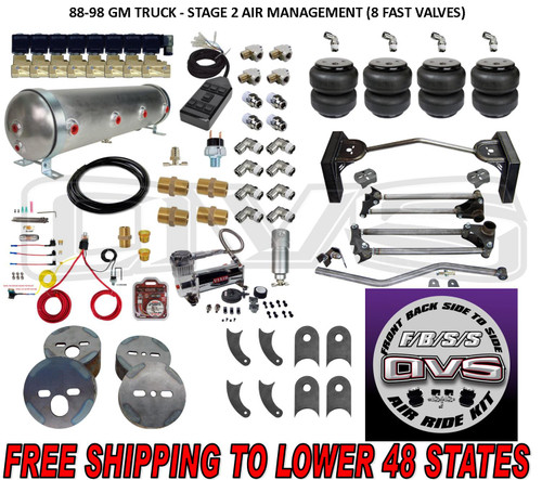 88-98 GM TRUCK - STAGE 2 AIR MANAGEMENT (8 FAST VALVES)