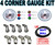 4 CORNER GAUGE KIT 1/8" AIR LINE  (AVS*EVOLVE*SLAM BILLET MANIFOLDS)