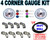4 CORNER GAUGE KIT 1/4" AIR LINE (AVS*EVOLVE*SLAM BILLET MANIFOLDS)