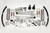 2017 - 2021 Ford F-350 (4WD ONLY), 8" Lift Kit (silver powder-coat) w/ front & rear shocks***FREE SHIPPING IN 48 STATES***