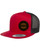 AVS SNAPBACK HAT FLAT BILL WITH CIRCLE LEATHER PATCH 