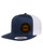 AVS SNAPBACK HAT FLAT BILL WITH CIRCLE LEATHER PATCH 