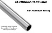 1/2" ALUMINUM TUBING - 3-FT STICK (a.k.a. HARD LINE - HARDLINE)