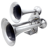 3 TRUMPET CHROME TRAIN HORN, SUPER LOUD