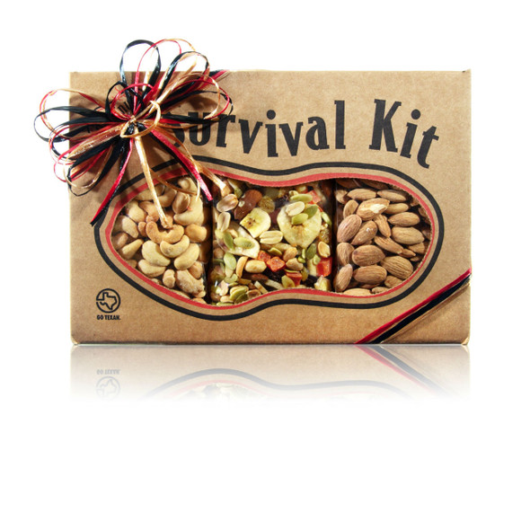 austiNuts Survival Kit-Hostess lets you become the BEST host or hostess for your next party with this great mix!

Contains: Salted Cashews, Salted Almonds, & Trail Mix