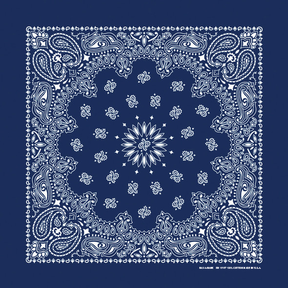 'Navy Paisley' Bandana