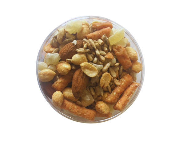 austiNuts has created the perfect combination of Sweet & Healthy! Sweet Times Snack Mix helps you satisfy that sweet tooth without all the calories! 
Contains: Honey Sesame Sticks, Honey Dry Roasted Peanuts, Dried Pineapple, Honey Dry Roasted Sunflower Kernels, Dry Roasted Almonds