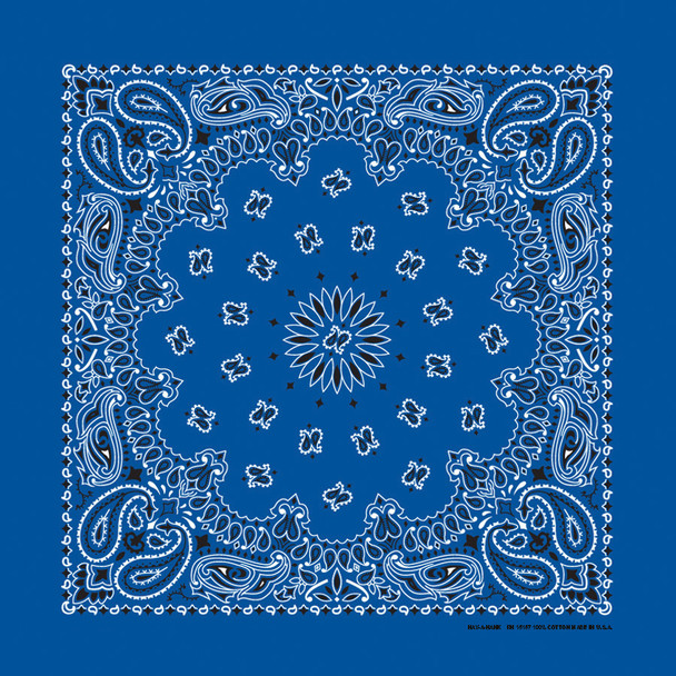 'Royal Blue Paisley' Bandana