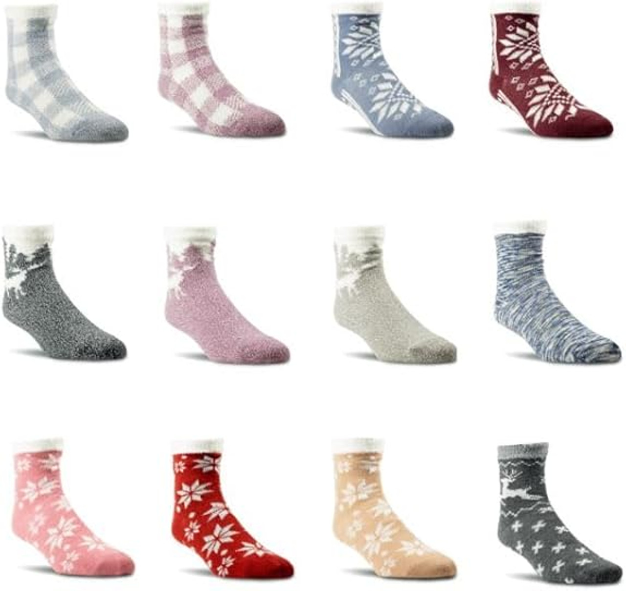 Woolrich Women's Double Layer Home Socks with Aloe Vera, Assorted/Random Print