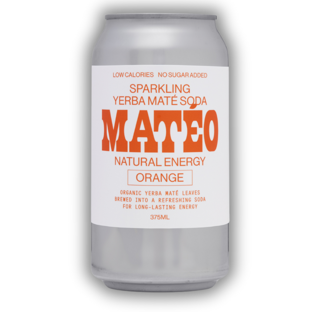 MATEO SODA ORANGE 375ML CANS | Local Australian Soda - Delivered Wholesale in Melbourne Victoria