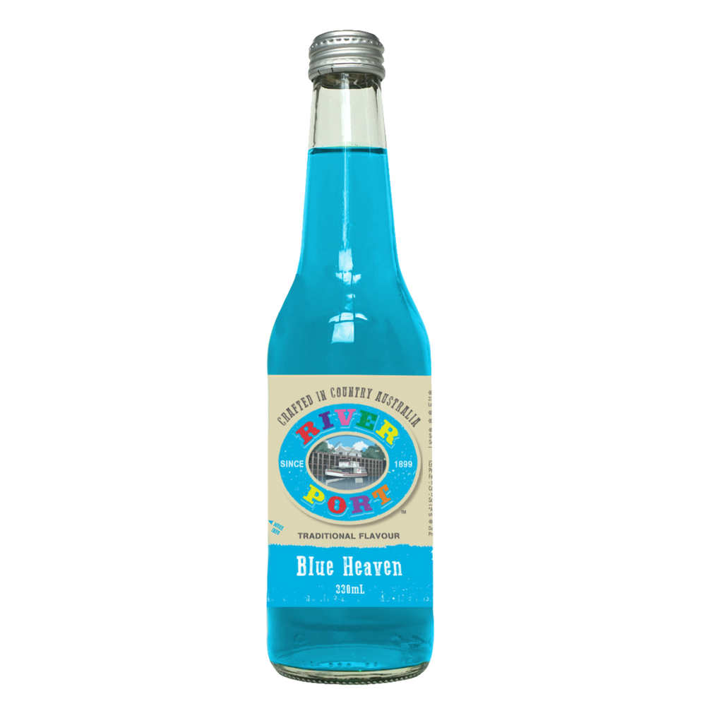 River Port Blue Heaven 330ml | Australian soft drink soda - Wholesale Distribution Melbourne. Originating from Echuca