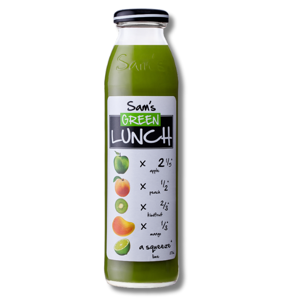 Sam's Juices. All natural ingredients, made here in Melbourne, Victoria. Wholesale distribution by Camati