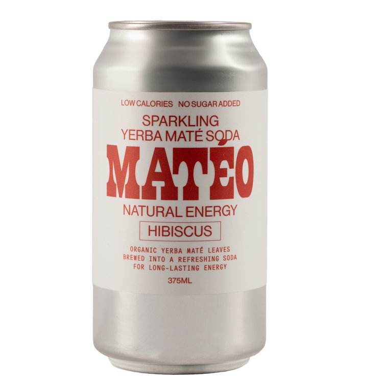 MATEO SODA HIBISCUS 375ML CANS | Local Australian Soda - Delivered Wholesale in Melbourne Victoria