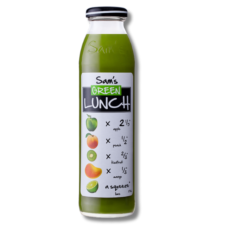 Sam's Juices. All natural ingredients, made here in Melbourne, Victoria. Wholesale distribution by Camati