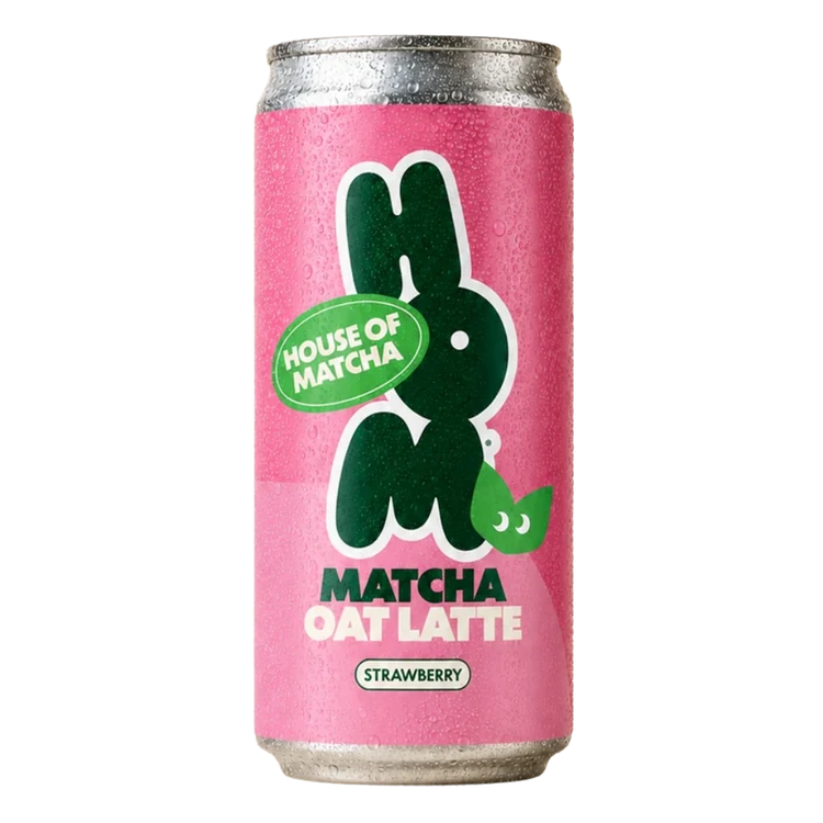 Byron Bay's own House of Matcha Oat Latte Strawberry Matcha. Made in Australia. Victorian wholesale distribution. House of Matcha Oat Latte Strawberry